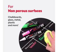 uni-ball PWE-5M Liquid Chalk Pens. Multi-Purpose Wipeable Coloured Markers for Blackboards, Chalkboards, Whiteboards, Glass, Mirrors, Plastic, Window