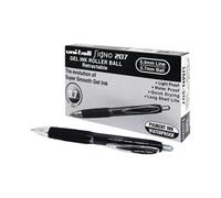 Uni-ball 704500 SigNo 207 Gel Rollerball Pen Retractable Fine 0.7mm Tip 0.5mm Line Black Ref 9004600 [Pack of 12]