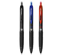 uni-ball Signo 307 - Fine Retractable Rollerball Pen - Black, Blue, Red - Pack of 3 - UMN-307