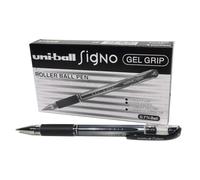 uni-ball Gel Pen Signo UM-151S, Comfort Grip 0.7mm Tip (0.5mm Line), Black, Pack of 12