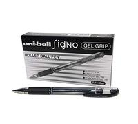 uni-ball Gel Pen Signo UM-151S, Comfort Grip 0.7mm Tip (0.5mm Line), Black, Pack of 12