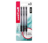 uni-ball - Signo Gel Grip, Fine Nib, Black Ink, Rollerball Gel Pens (3pc Set) - Smooth, Comfortable, Long Lasting, Japanese Quality, for School, Work, Office, Study, Teacher, Notes, Journal, Gift