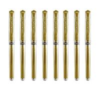 uni-ball Signo Pen Broad Metallic Gel Ink Rollerball - Metal 1mm Tip Nib 0.65mm Line Width With Rubber Grip - UM-153 - Gold (8)