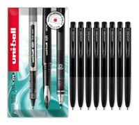 uni-ball Signo UMN-155-07 Gel Ink Retractable Rollerball Pen | 0.7mm Medium Nib | Stationery for Studying, Office, Everyday Writing in Envelope Gift Packaging | Pack of 8 Black Ink