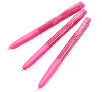 uni-ball Signo UMN-155-07 Gel Ink Retractable Rollerball Pen | 0.7mm Medium Nib | Stationery for Studying, Office, Everyday Writing | Baby Pink Ink | Pack of 3 Pens