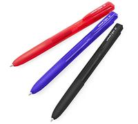 uni-ball Signo UMN-155-07 Gel Ink Retractable Rollerball Pen | 0.7mm Medium Nib | Stationery for Studying, Office, Everyday Writing | Black, Blue, Red Ink | Pack of 3 Pens