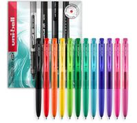 uni-ball Signo UMN-155-07 Gel Ink Retractable Rollerball Pen | 0.7mm Medium Nib | Stationery for Studying, Office, Everyday Writing in Envelope Gift Packaging | Pack of 12 Multicolour Ink