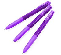 uni-ball Signo UMN-155-07 Gel Ink Retractable Rollerball Pen | 0.7mm Medium Nib | Stationery for Studying, Office, Everyday Writing | Violet Ink | Pack of 3 Pens