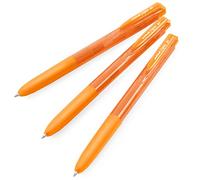 uni-ball Signo UMN-155-07 Gel Ink Retractable Rollerball Pen | 0.7mm Medium Nib | Stationery for Studying, Office, Everyday Writing | Orange Ink | Pack of 3 Pens