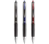 uni-ball Signo UMN-207 Gel Retractable Rollerball Pen - Pack of 3 - Black, Blue & Red Ink