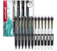 uni-ball SN-220 Power Tank Retractable Ballpoint Pen - 1.0mm - In Envelope Gift Packaging (Pack of 12, Black and White)
