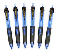 uni-ball SN-220SF Power Tank Retractable Ballpoint Pen - 1.0mm - Blue Ink - Pack of 6