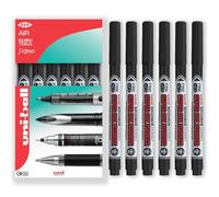 uni-ball Super Ink Marker PNA-125 - Permanent Marker Pen - Black Ink - In Packaging - Ideal for CD, Laundry, Fabric, Glass, Plastic, Metal etc. (Pack of 6)