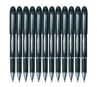 Uni-ball SX210 Jetstream Rollerball Pen Rubber Grip 1.0mm Tip 0.7mm Line Black Ref 9008000 [Pack of 12]