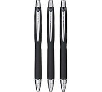 uni-ball SXN-210 Jetstream RT Rollerball Pens, Black Smudge Resistant and Tamper Free Ink, 1.0mm Ball, Rubberized Grip, Package of 3