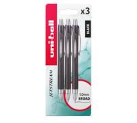 Uni-ball SXN-210 RT Jetstream Black Rollerball Pens - Smooth Writing, Drawing, Art, Colouring, Note-Taking, Journaling. Ink Dries Instantly, Does Not Smudge. Retractable.
