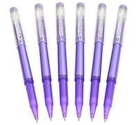 uni-ball TSI UF-222-07 Erasable Gel Ink Rollerball Pen - 0.7mm Nib - Violet - 6 Pack