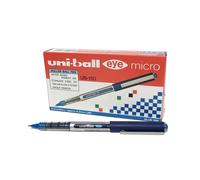 uni-ball UB-150 Eye Micro Rollerball Pens, Blue Uni Super Ink, .5mm Nib, Box of 12