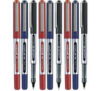 Uni Ball UB-150 Assorted Colour (9 Pack) Eye Micro Rollerball Pen 0.5mm (3 of each Colour - Red Black Blue - 9 Pens)