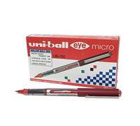 uni-ball UB-150 Eye Micro Rollerball Pens, Red Uni Super Ink, .5mm Nib, Box of 12