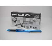 uni-ball UB-157D Eye Designer Rollerball Pens. Premium Medium 0.7mm Ballpoint Tip for Super Smooth Handwriting, Art and Drawing. Fade and Water Resistant Liquid Uni Super Ink. Box of 12 Light Blue