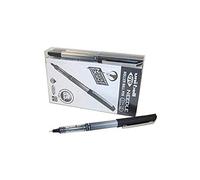 Uni-Ball UB-185S 0.5mm Tip Micro Point Eye Needle Stainless Steel Pen - Black (Pack of 14)