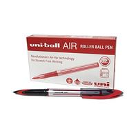 uni-ball UB-188-L Rollerball Pens. Premium 0.7mm Medium Nib for Super Smooth Handwriting. Writes Like a Fountain Pen. Fade and Water Resistant Liquid Uni Super Ink. Box of 12 Red Ballpoint Pens