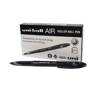 uni-ball UB-188-M Micro Air Rollerball Pens. Premium 0.5mm Nib for Super Smooth Handwriting. Writes Like a Fountain Pen. Fade and Water Resistant Liquid Uni Super Ink. Box of 12 Black Ballpoint Pens