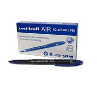 uni-ball UB-188-M Micro Air Rollerball Pens. Premium 0.5mm Nib for Super Smooth Handwriting. Writes Like a Fountain Pen. Fade and Water Resistant Liquid Uni Super Ink. Box of 12 Blue Ballpoint Pens
