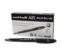 uni-ball Air Black Micro Nib Pen, Dries Instantly, 0.5mm Rollerball Tip (Pack of 12 Pens)