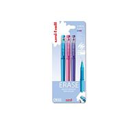 uni-ball UF-222-07 Erasable Ballpoint Gel Ink Pens (3 pack) - Light Blue, Pink & Purple, 0.7mm Tip, Erase by Rubbing out, for Writing, Drawing, Sketching, Art & Crafts, Home, School or Work