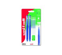 uni-ball UF-222-07 Erasable Rollerball Gel Pens. Premium 0.7mm Ballpoint Tip for Super Smooth Writing, Drawing & Colouring. Easy-Retract Eraser for