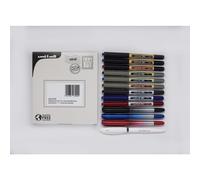 uni-ball Ultimate Eye Rollerball Black, Blue, Red Ink Pens Set. Broad 1.0mm, Fine 0.7mm, Micro 0.5mm, Needle 0.4mm Ballpoint Tip + Signo Gel Pen. Fade