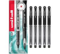 uni-ball UM-151 Signo Gel Grip Rollerball Pen - 0.7mm - In Envelope Gift Packaging (Pack of 5, Black)