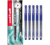 uni-ball UM-151 Signo Gel Grip Rollerball Pen - 0.7mm - In Envelope Gift Packaging (Pack of 5, Blue)