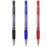 uni-ball UM-151 Signo Gel Grip Rollerball Pen - 0.7mm - In Gift Box (Pack of 3, Black,Blue,Red)