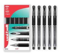 uni-ball UM-151 Signo Gel Grip Rollerball Pen - 0.7mm - In Gift Box (Pack of 5, Black)