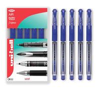 uni-ball UM-151 Signo Gel Grip Rollerball Pen - 0.7mm - In Gift Box (Pack of 5, Blue)