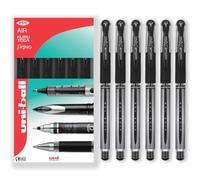 uni-ball UM-151 Signo Gel Grip Rollerball Pen - 0.7mm - In Gift Box (Pack of 6, Black)