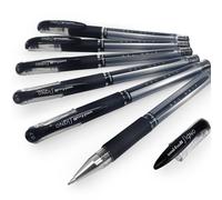 Uni-Ball UM-151S Signo Gel Grip Rollerball Pen - 0.7mm - Black - Pack of 6