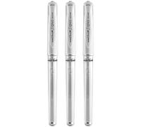 Uni-Ball Gel Impact UM-153 White [Pack of 3] Broad 1.0mm Rollerball