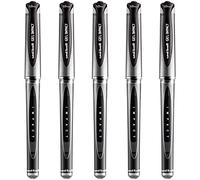 uni-ball UM-153S Gel Impact Broad Rollerball Pens - 1mm Nib, 0.6mm Line Width - Black Ink (5)