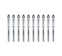 UNI-BALL - Uni Mitsubishi Pencil - 10 Uni-Ball Vision Elite UB200 Pens - Airplane Safe - Liquid Ink Roller Pen - 0.8 mm tip - Medium writing - Black Pens