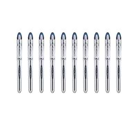UNI-BALL - Uni Mitsubishi Pencil - 10 Uni-Ball Vision Elite UB200 Pens - Airplane Safe - Liquid Ink Roller Pen - 0.8 mm tip - Medium writing - Blue Pens