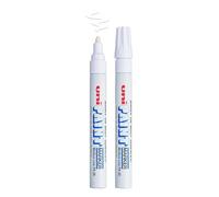 Uni-Ball Uni Paint PX-20 Oil-Based Paint Markers, Medium Line (1.8-2.2mm), White, 2 Count