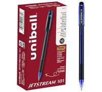 uni-ball Uniball Jetstream 101 12 Pack, 1.0mm Medium Blue, Wirecutter Best Pen, Ballpoint Pens, Ballpoint Ink Pens | Office Supplies, Ballpoint Pen, Colored Pens, Fine Point, Smooth Writing Pens