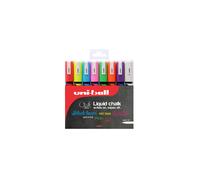 uni-ball uniball- Liquid Chalk Marker PWE-5M Pack 8 Assorted Colours