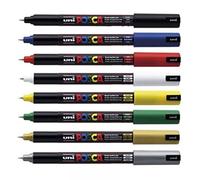 Uni-Ball Uniball POSCA PC-1MR Ultra Fine Marker Pens THE SET OF 8 BEST SELLERS