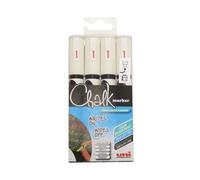 Uni-Ball UniChalk Chalk Markers Medium Tip White Waterproof 4 Pack 153494342