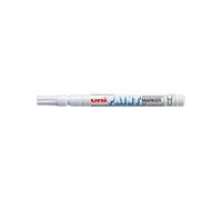 Uni-Ball 489411 Paint Marker Bullet Tip Fine Point Px21 Line Width 0.8-1.2mm White Ref 9001957 [Pack 12]